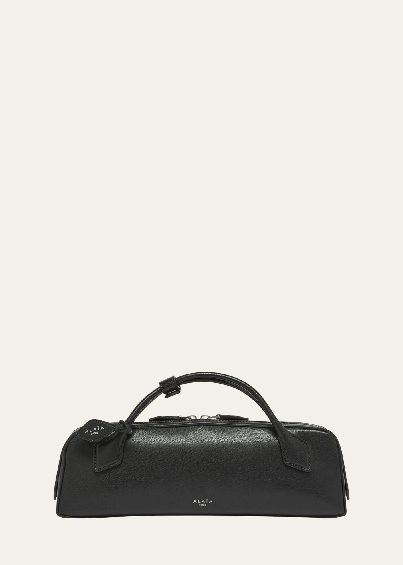 ALAIALe Teckel Top-Handle Bag in Grained Leather