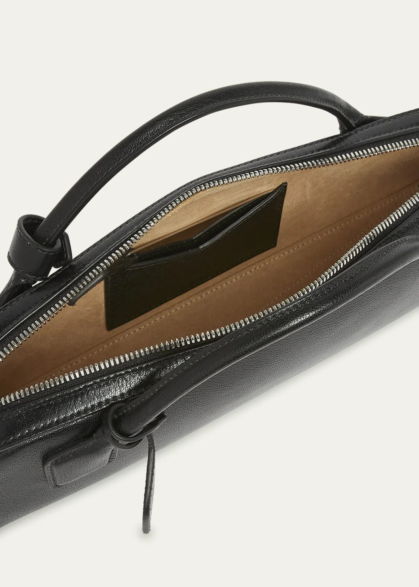 ALAIALe Teckel Top-Handle Bag in Grained Leather