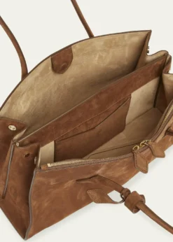 ALAIALe Teckel Tote Bag in Suede and Leather