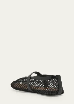 ALAIAMesh Mary Jane Ballerina Flats
