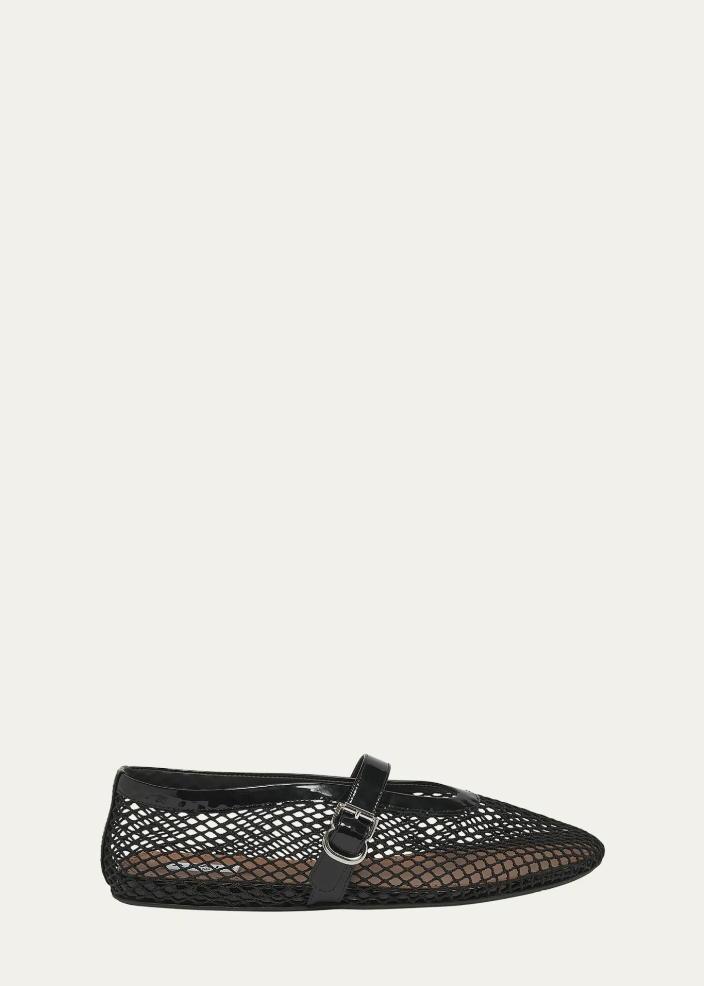 ALAIAMesh Mary Jane Ballerina Flats