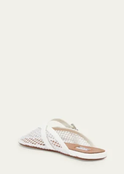 ALAIAMesh Mary Jane Ballerina Mules