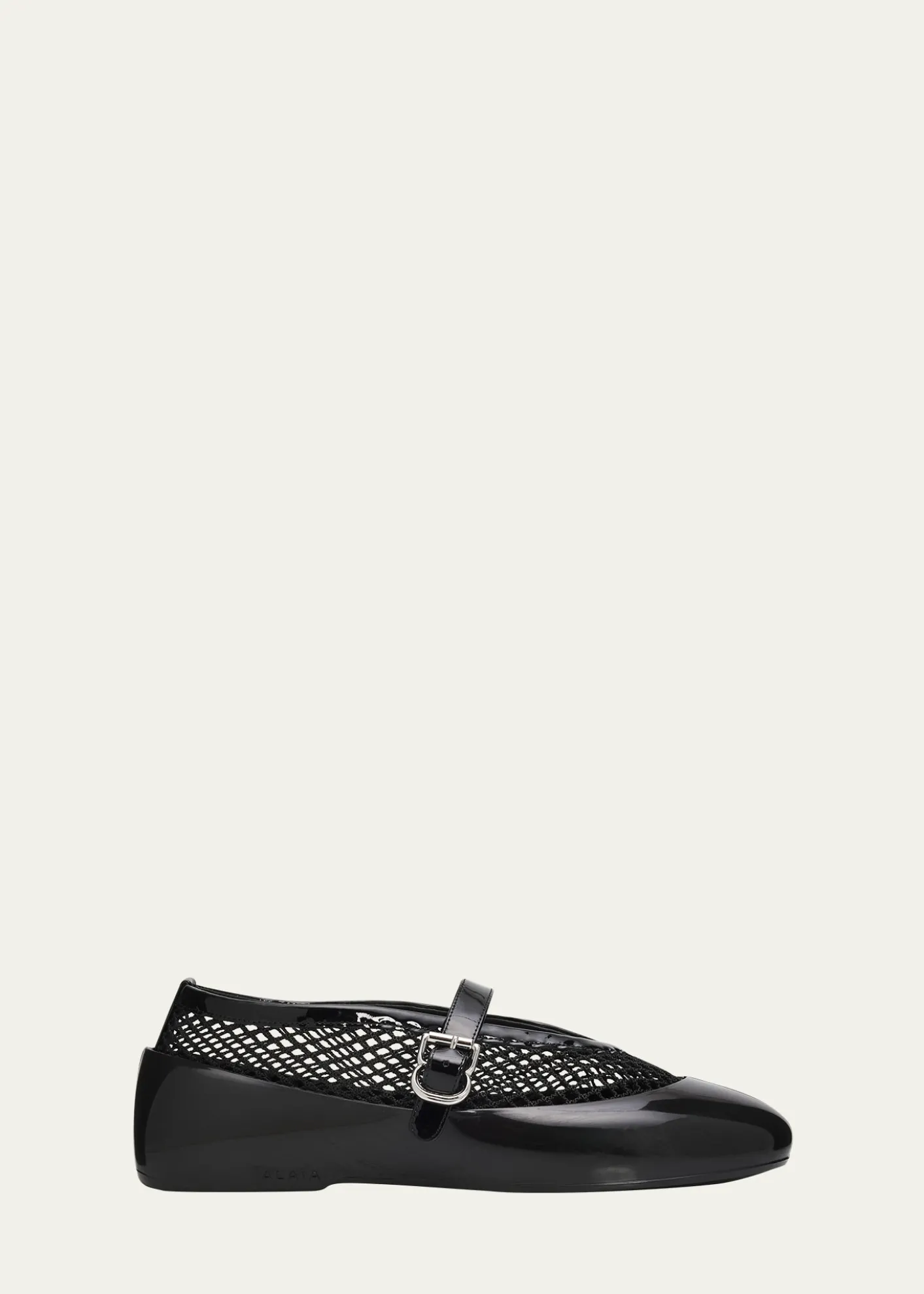 ALAIAMesh Mary Jane Ballerina Flats
