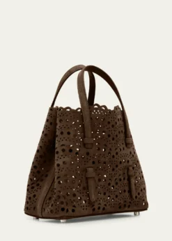 ALAIAMina 20 Top-Handle Bag in Perforated Suede