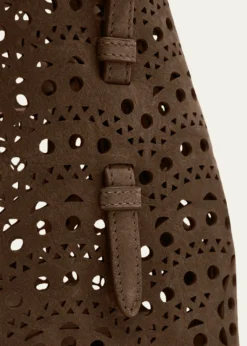 ALAIAMina 20 Top-Handle Bag in Perforated Suede