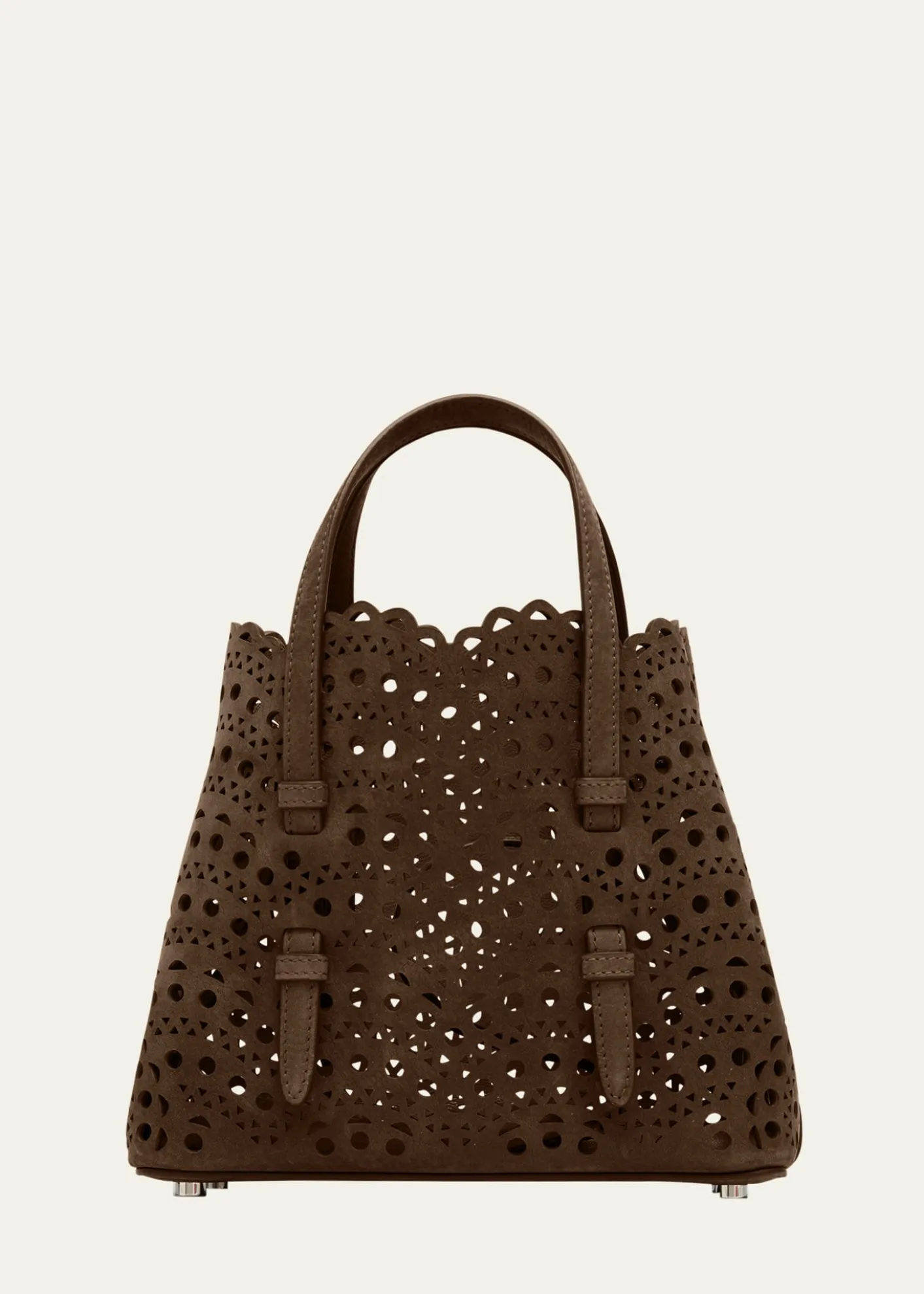 ALAIAMina 20 Top-Handle Bag in Perforated Suede