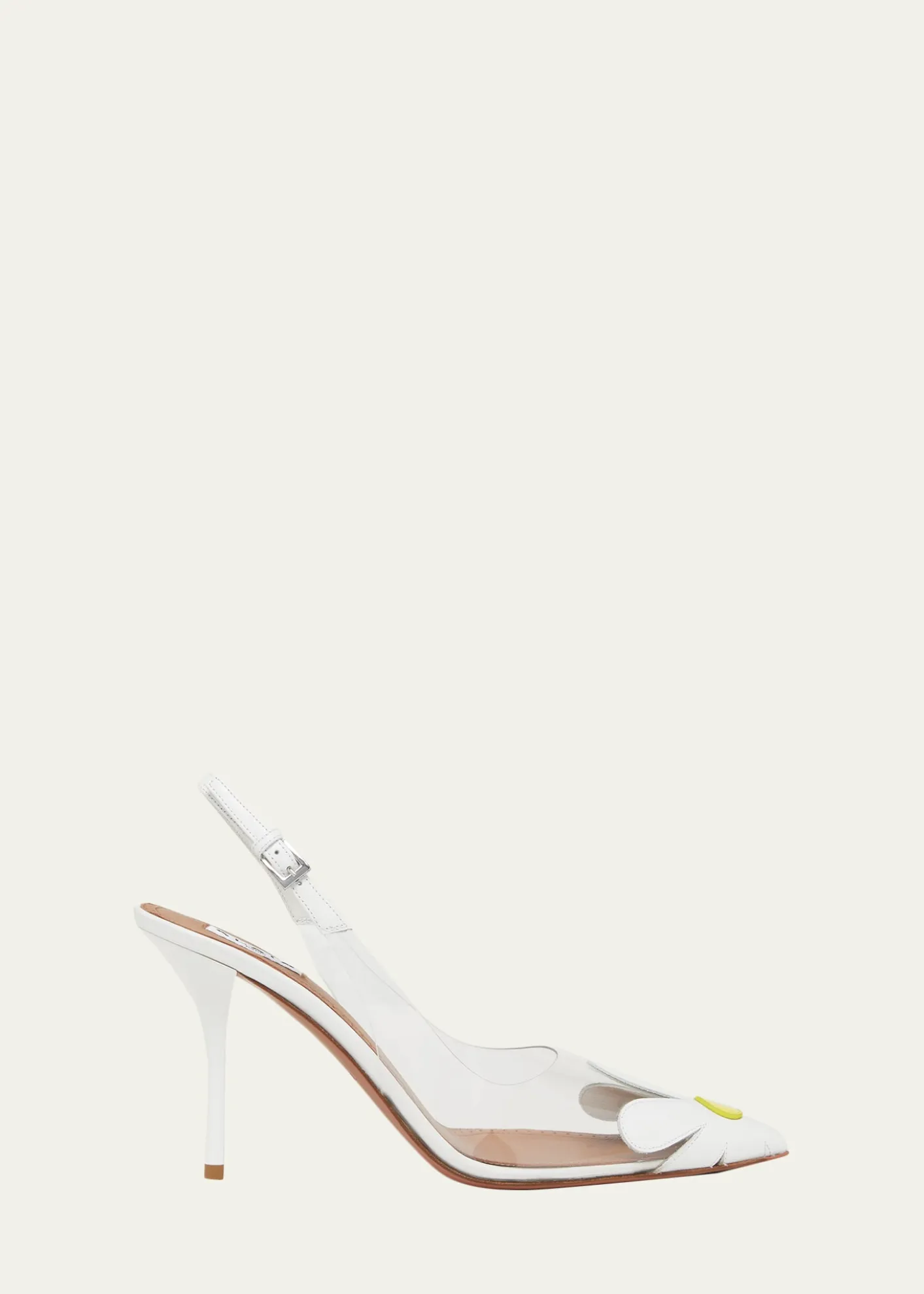 ALAIA90mm Bloom Transparent Slingback Pumps