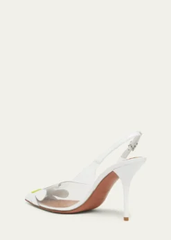 ALAIA90mm Bloom Transparent Slingback Pumps