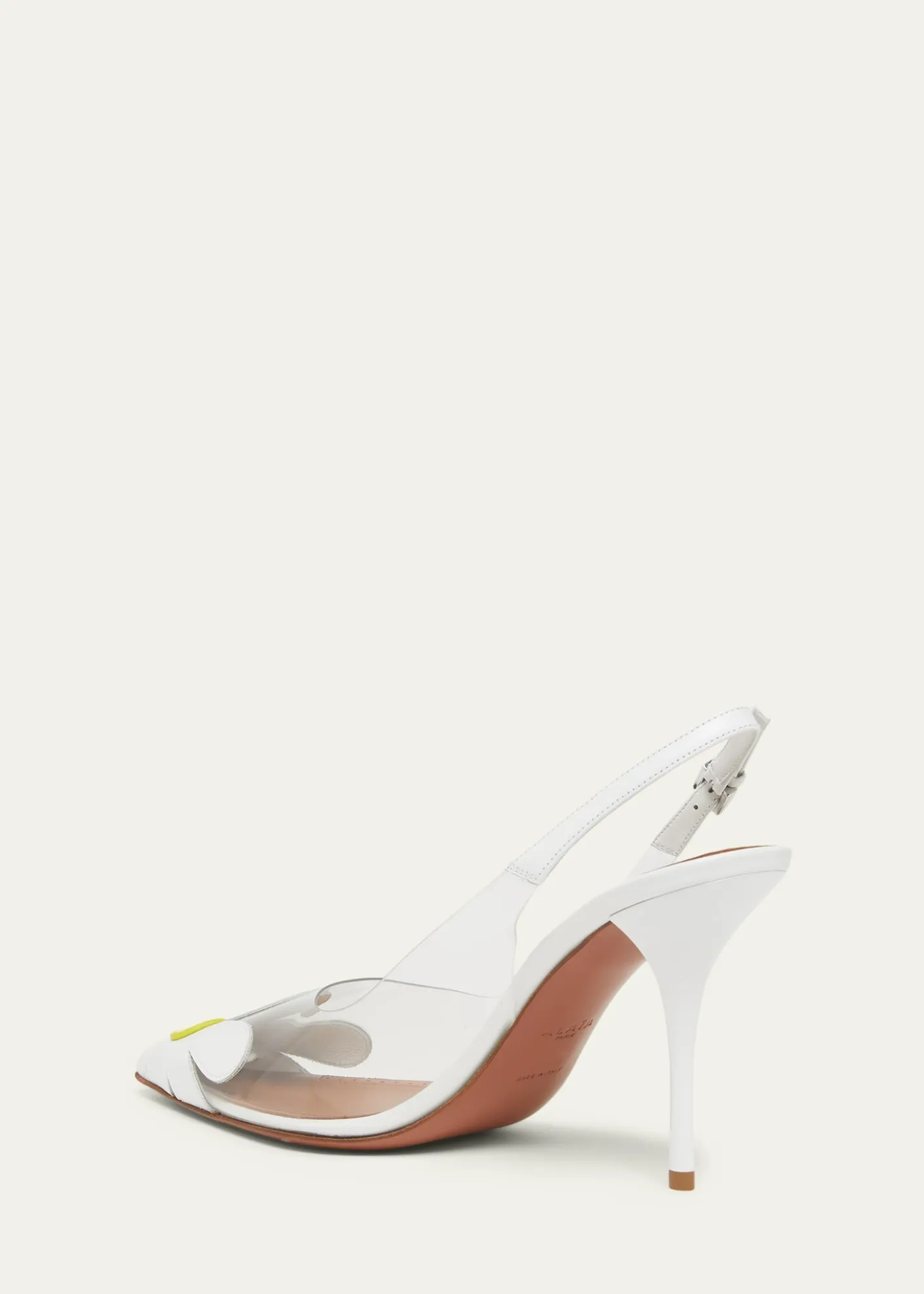 ALAIA90mm Bloom Transparent Slingback Pumps