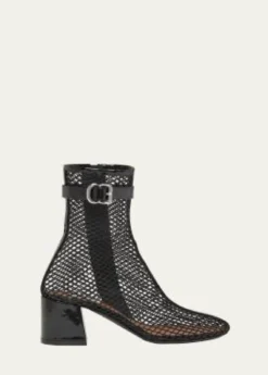 ALAIA55mm Fishnet Ankle Booties