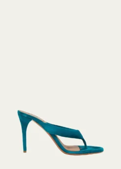 ALAIA90mm Padded Suede Thong Sandals