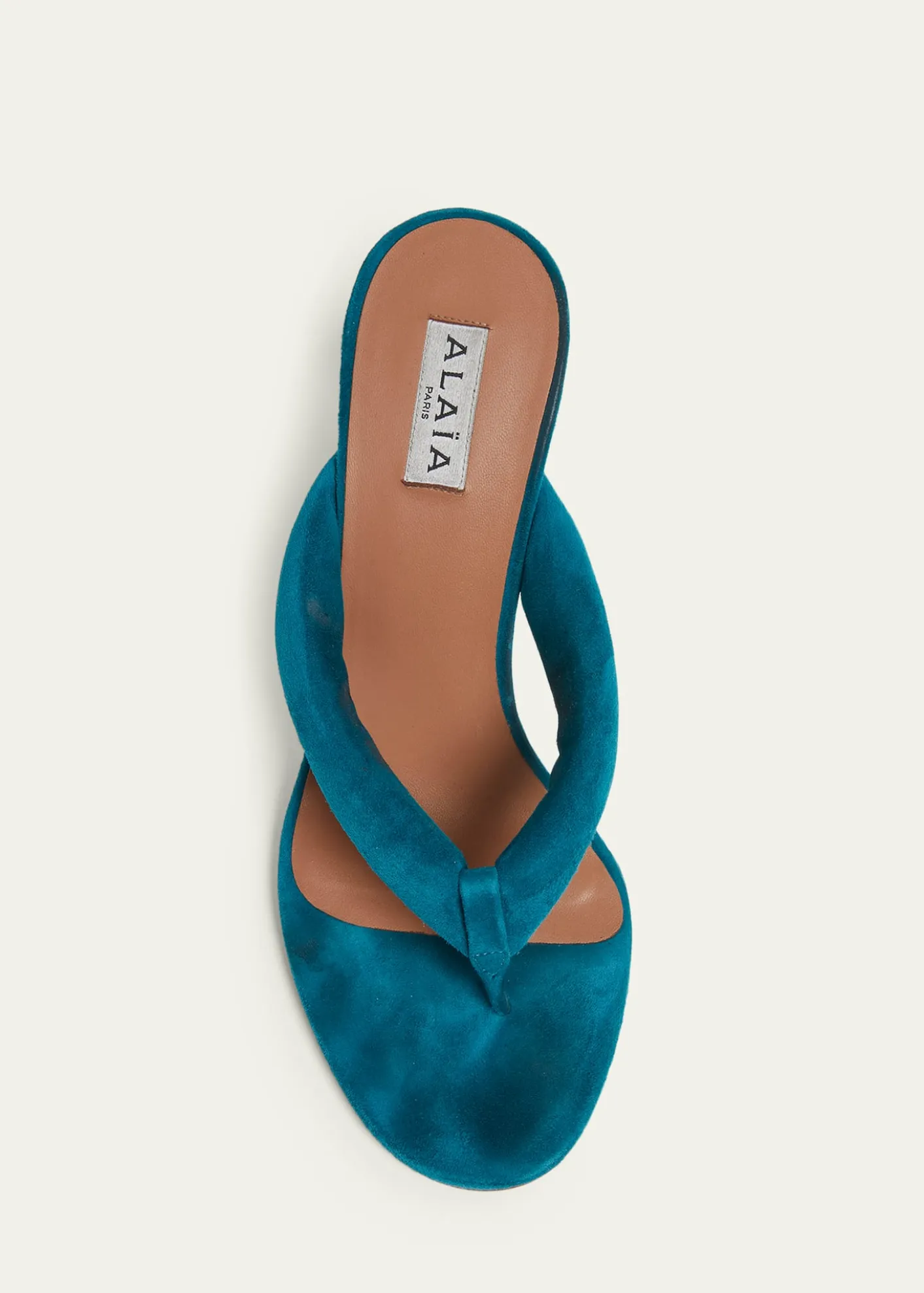 ALAIA90mm Padded Suede Thong Sandals