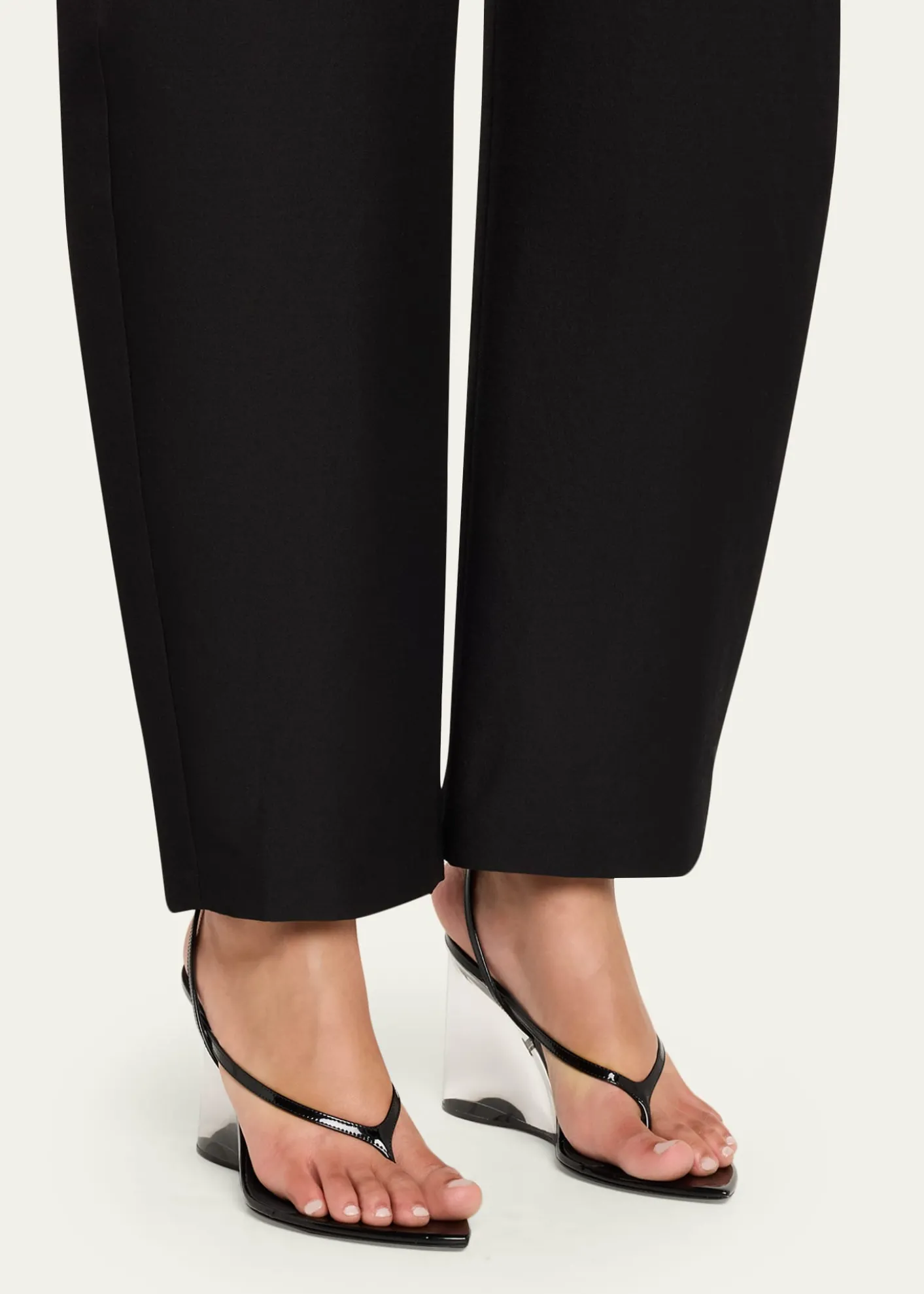ALAIA90mm Patent Leather Wedge Sandals