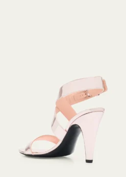 ALAIA90mm Patent Metallic Leather Sandals
