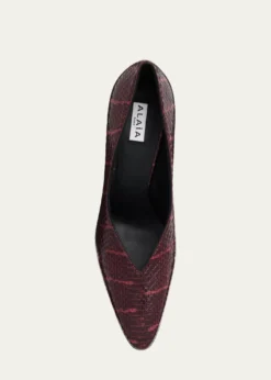 ALAIA90mm Snake Leather Pumps