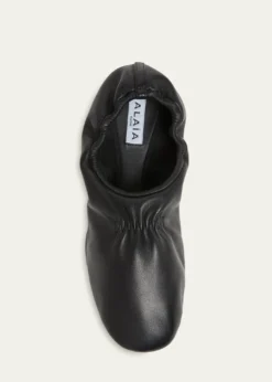 ALAIANappa Leather Elastic Ballerina Flats