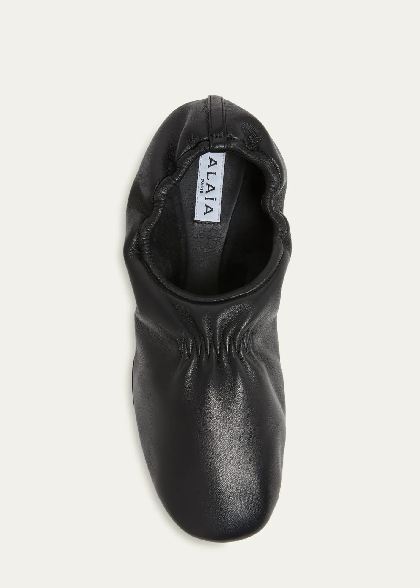 ALAIANappa Leather Elastic Ballerina Flats