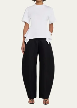 ALAIAPanelled Short-Sleeve Top