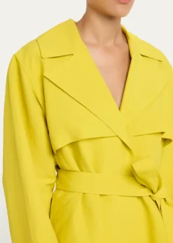ALAIAPaper Belted Midi Trench Coat