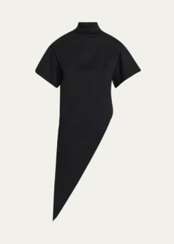 ALAIAShort-Sleeve Asymmetric Triangle T-Shirt