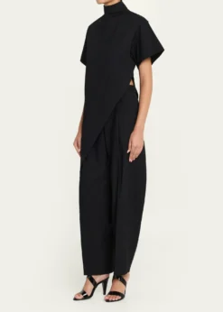 ALAIAShort-Sleeve Asymmetric Triangle T-Shirt