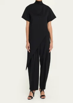 ALAIAShort-Sleeve Asymmetric Triangle T-Shirt