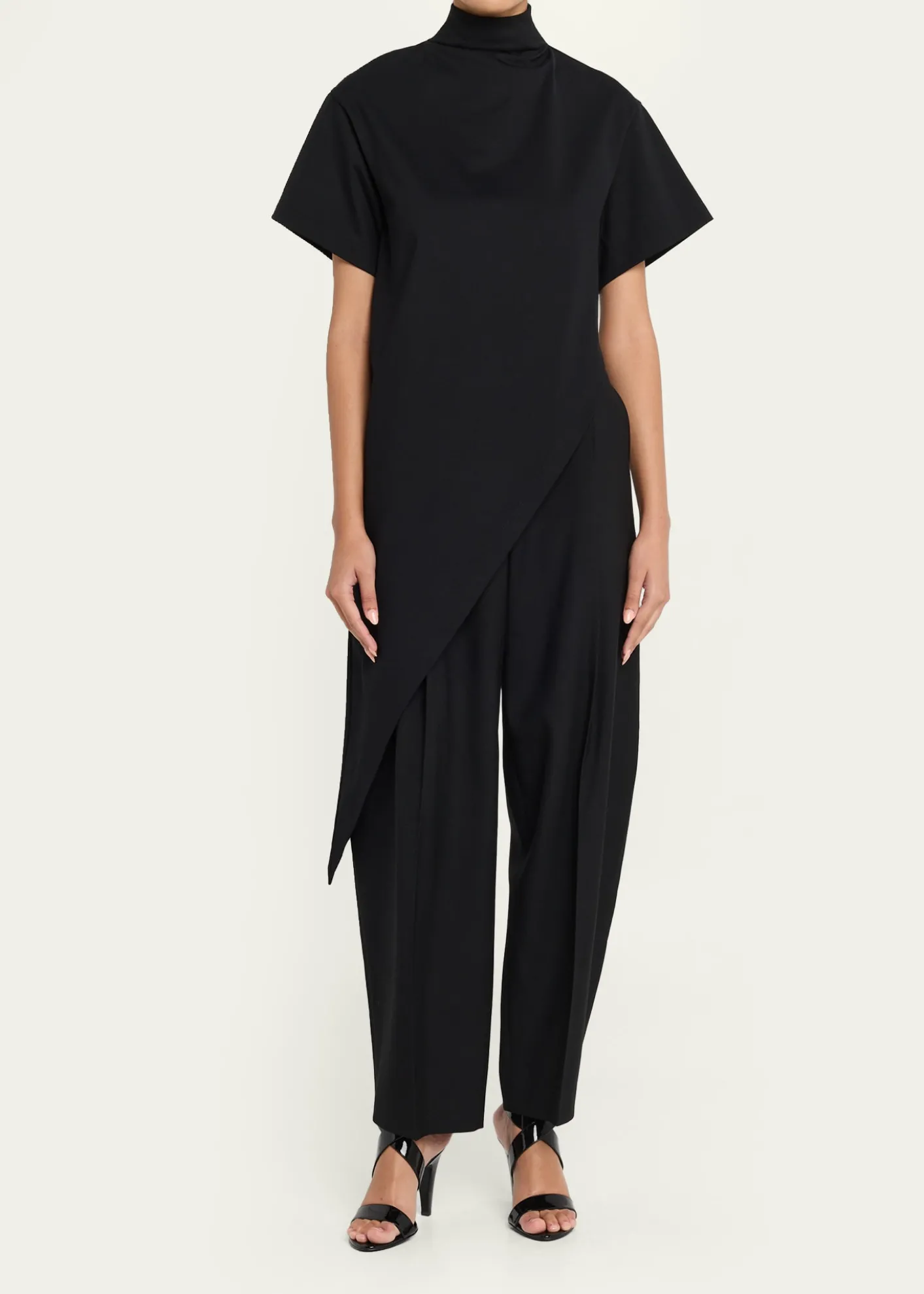 ALAIAShort-Sleeve Asymmetric Triangle T-Shirt