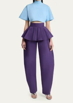 ALAIATurtleneck Short-Sleeve Crop T-Shirt