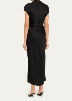 A.L.C.Alma Draped Satin Viscose Dress