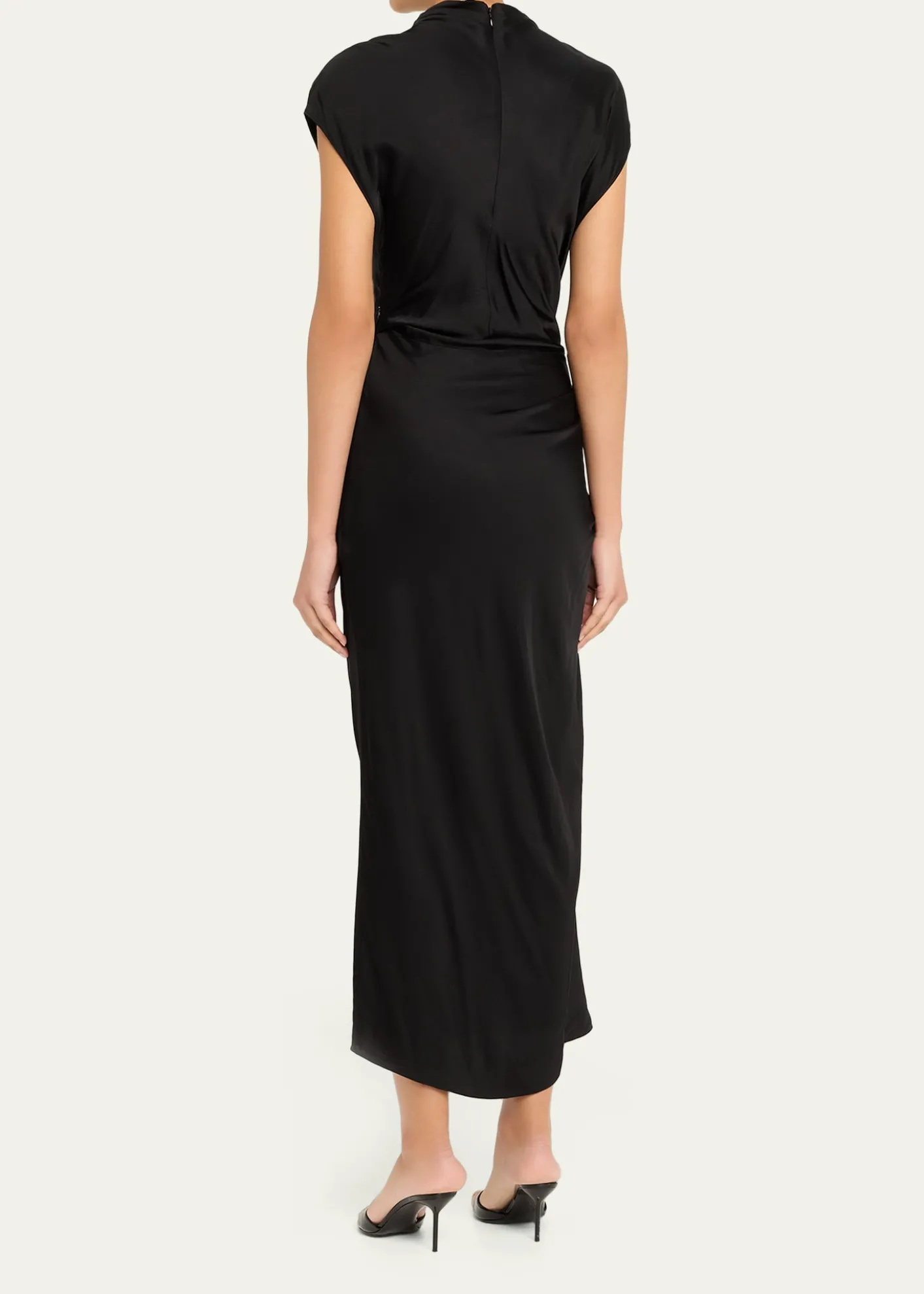 A.L.C.Alma Draped Satin Viscose Dress