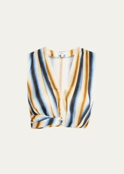 A.L.C.Brooklyn Twist-Hem Crop Top