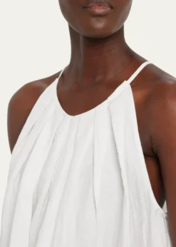 A.L.C.Caroline Pleated Scoop-Neck Top