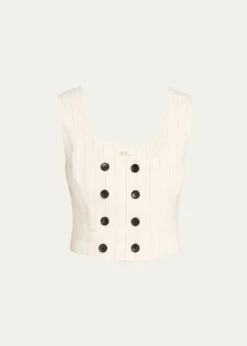 A.L.C.Darcy Pinstripe Cropped Vest
