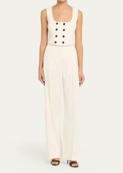 A.L.C.Darcy Pinstripe Cropped Vest