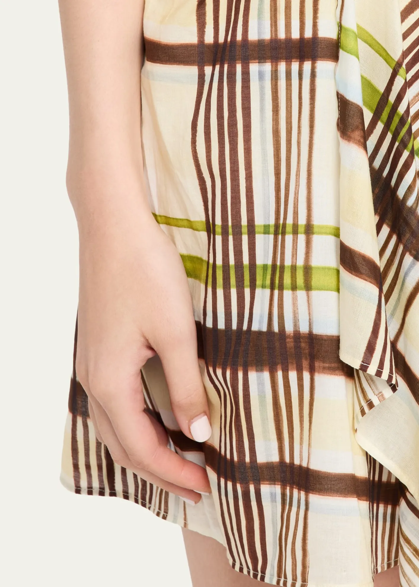 A.L.C.Dea Plaid Draped Mini Dress
