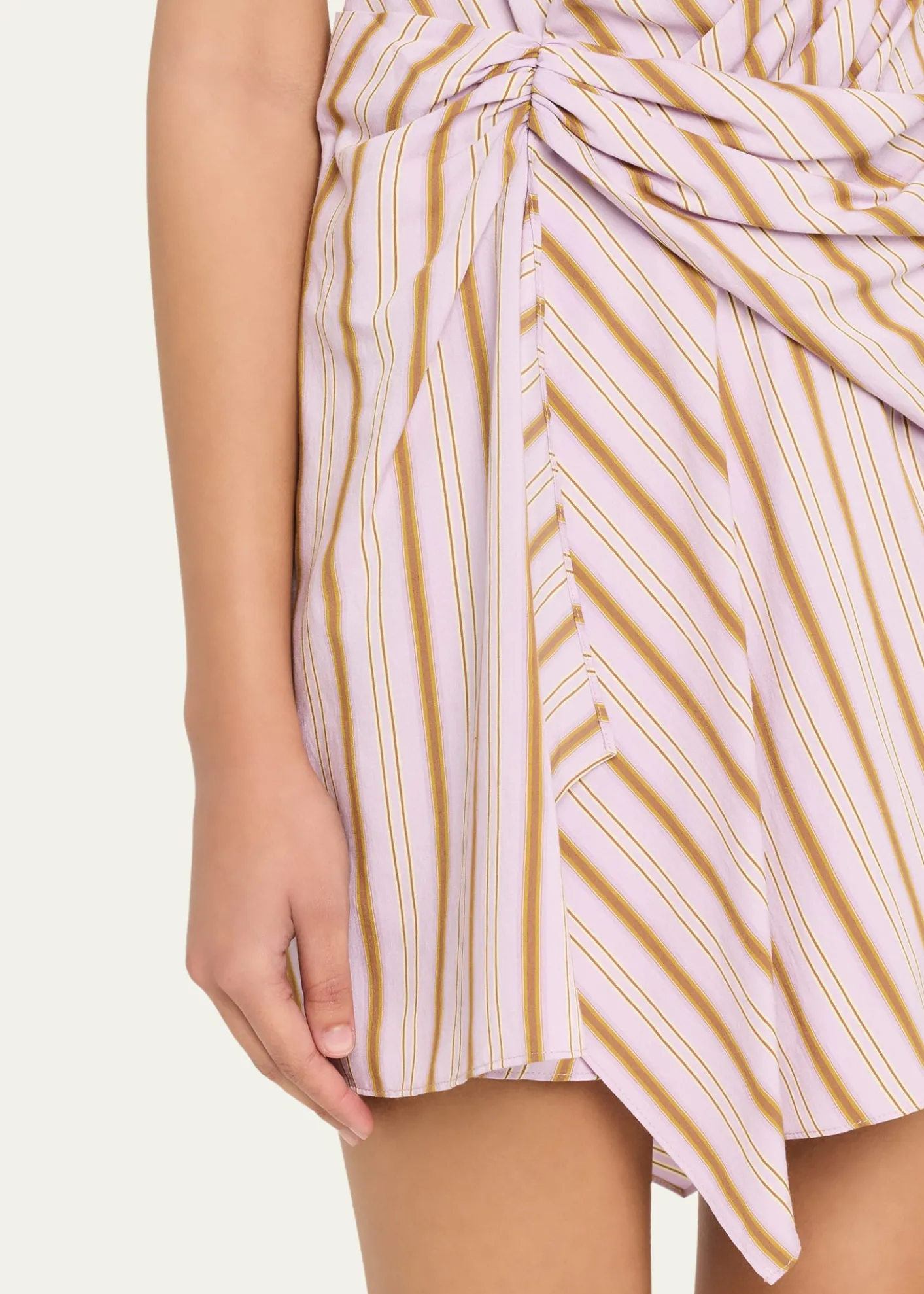 A.L.C.Dion Stripe Draped Mini Dress