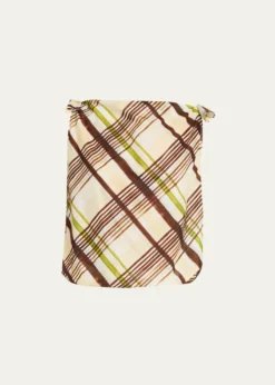 A.L.C.Dylan Plaid Shoulder-Tie Top