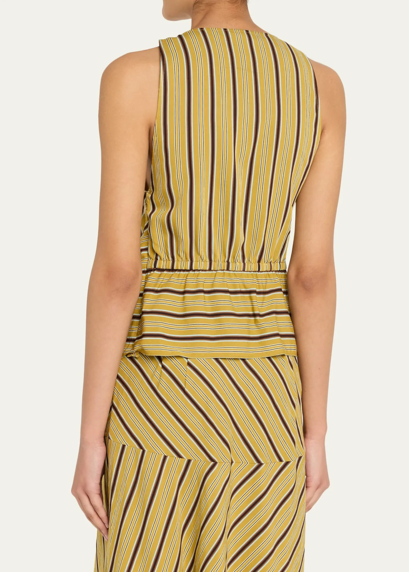 A.L.C.Elle Stripe Sleeveless Tie-Front Top