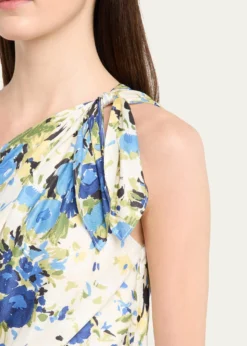 A.L.C.Ellianna One-Shoulder Satin Scarf Top