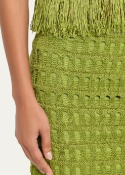 A.L.C.Esme Open-Knit Fringe Top