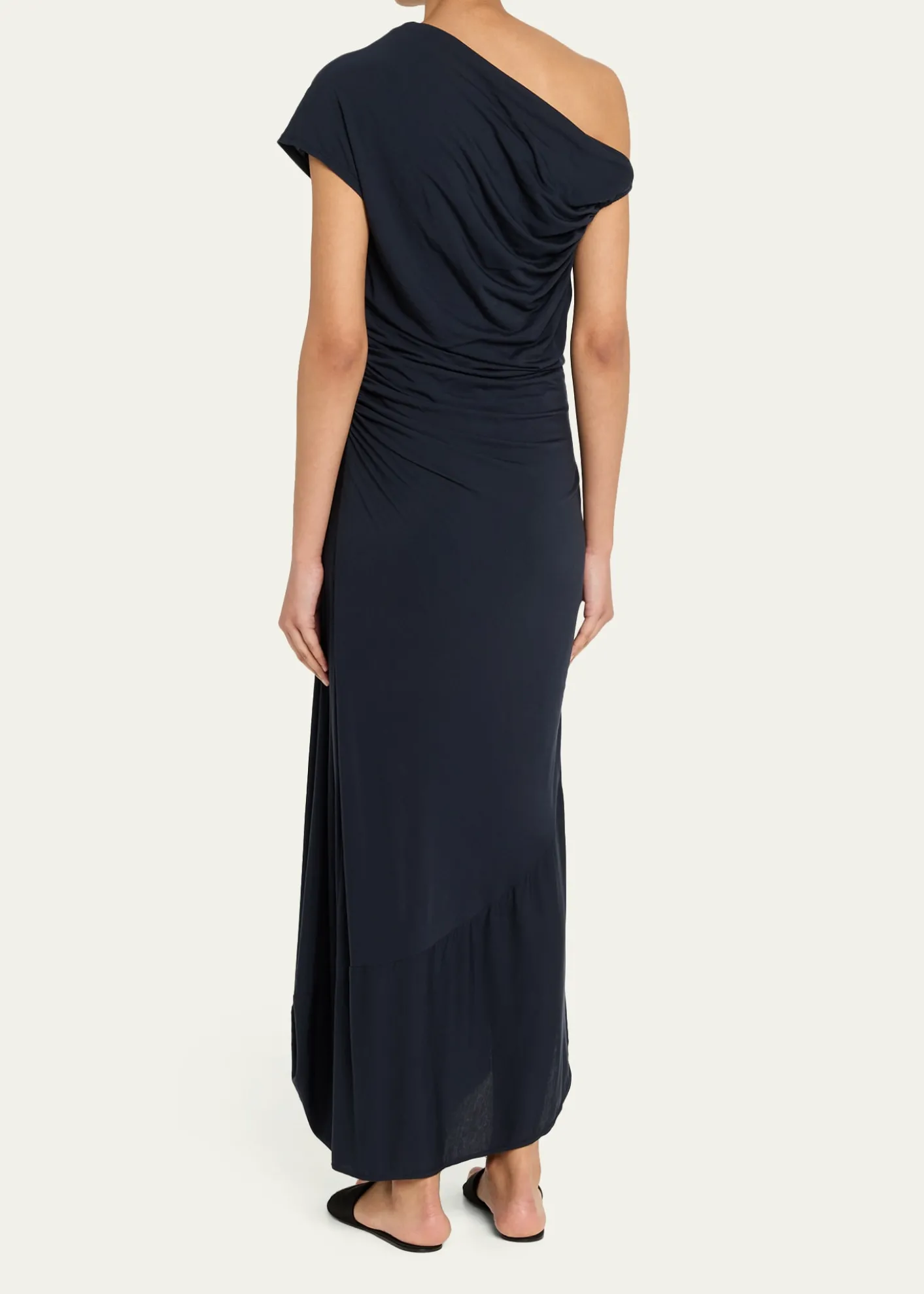 A.L.C.Halle Ruched Asymmetric Jersey Dress