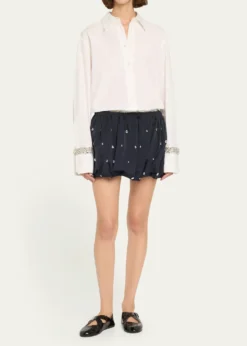 A.L.C.Holly Embellished Bubble Mini Skirt