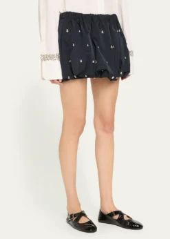 A.L.C.Holly Embellished Bubble Mini Skirt