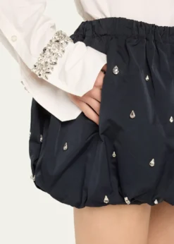 A.L.C.Holly Embellished Bubble Mini Skirt