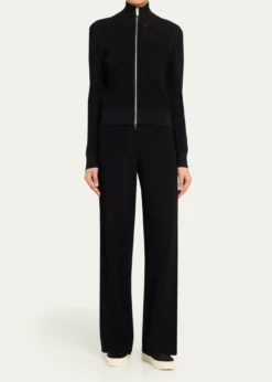 A.L.C.Jax Open-Work Zip Cardigan