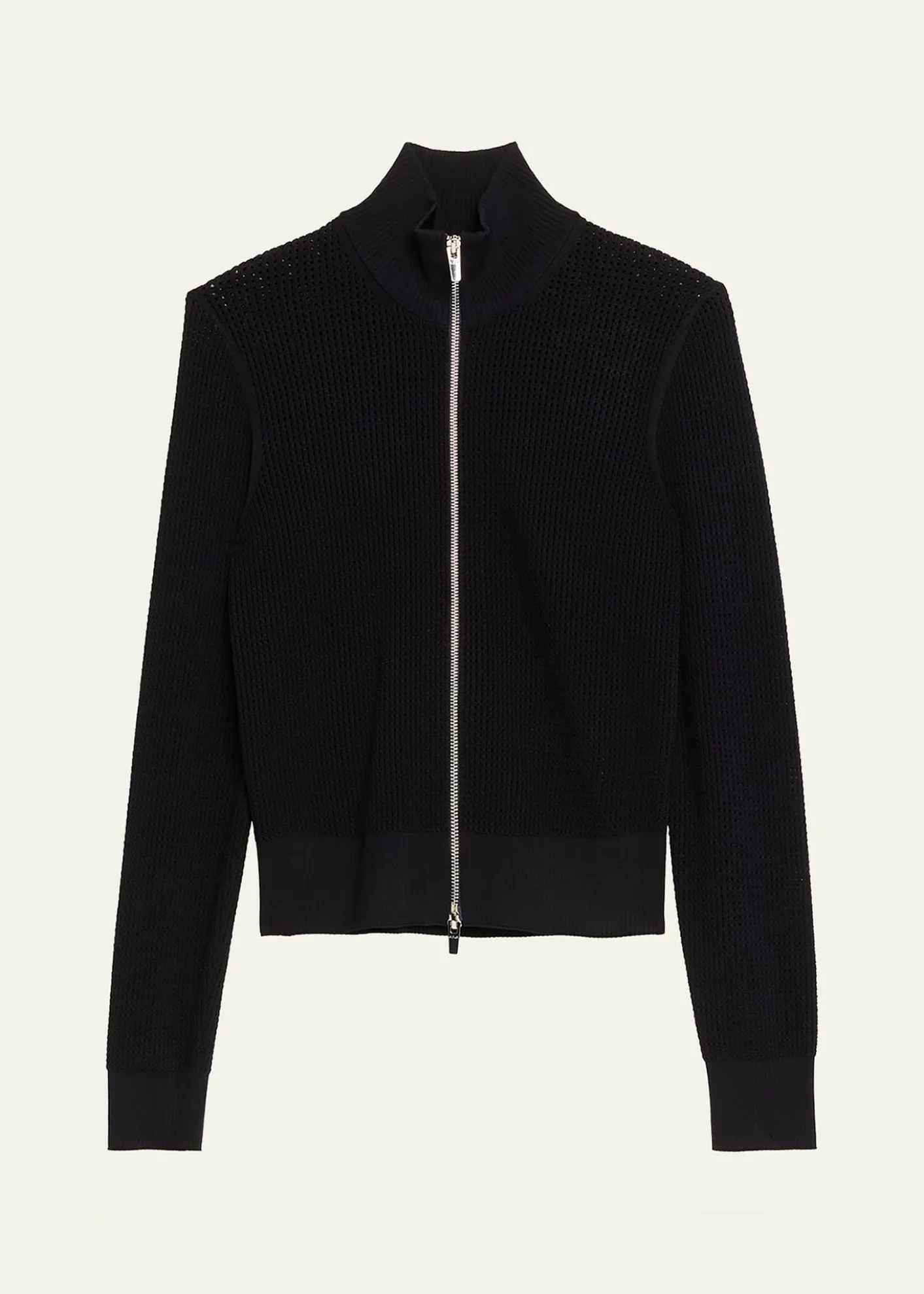 A.L.C.Jax Open-Work Zip Cardigan
