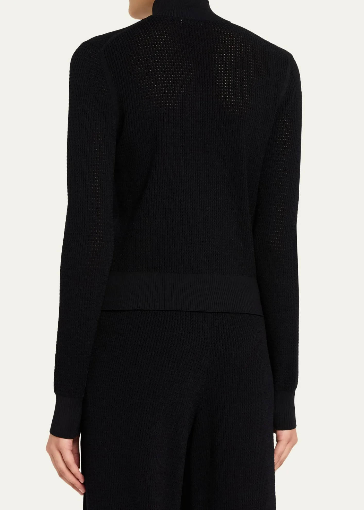 A.L.C.Jax Open-Work Zip Cardigan
