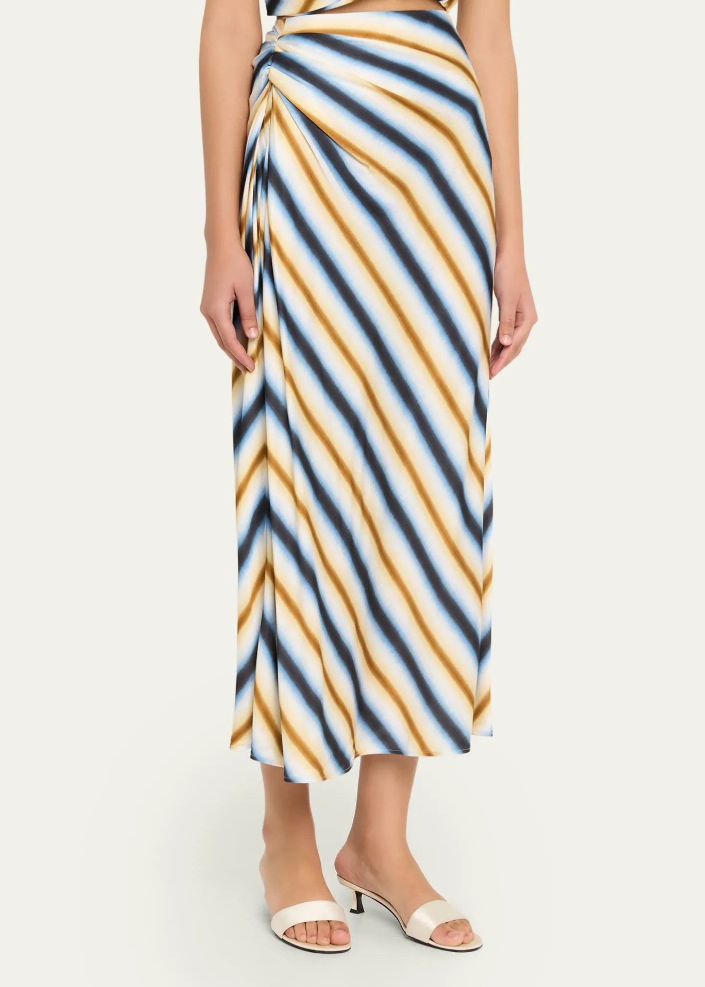 A.L.C.Jean Stripe Column Skirt