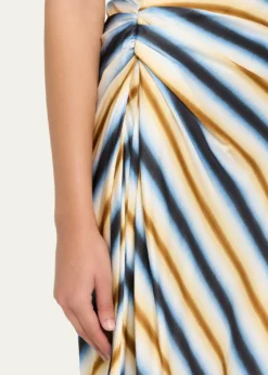A.L.C.Jean Stripe Column Skirt
