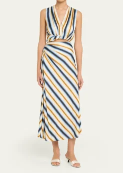 A.L.C.Jean Stripe Column Skirt